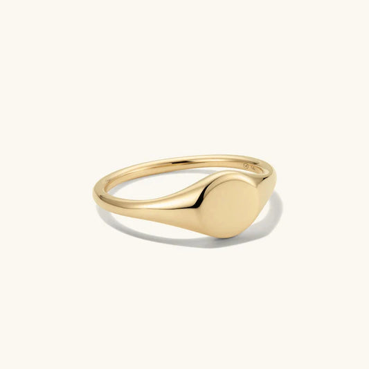Round Signet Ring For Her