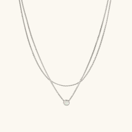 Layered Opal Necklace For Her