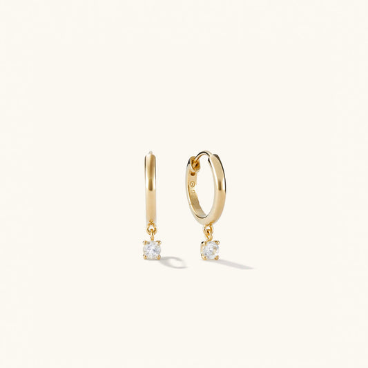 Round Topaz Hoops For Her
