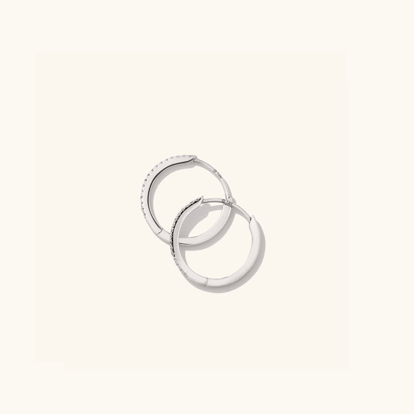 Pavé Diamond Small Hoops For Her