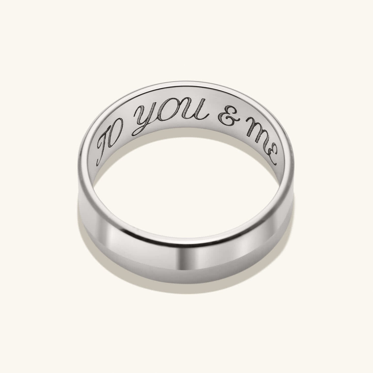 Personalized 6mm Smooth Band Unisex