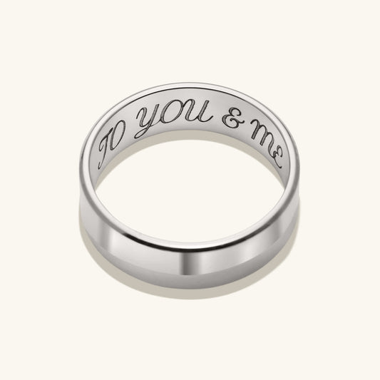 Personalized 6mm Smooth Band Unisex