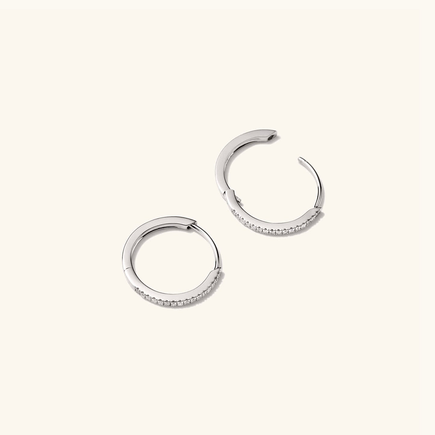 Pavé Diamond Small Hoops For Her
