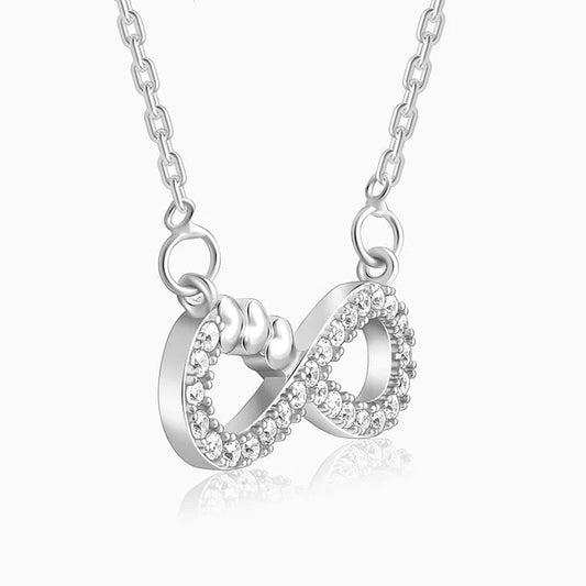 Silver Infinity Heart Necklace For Her