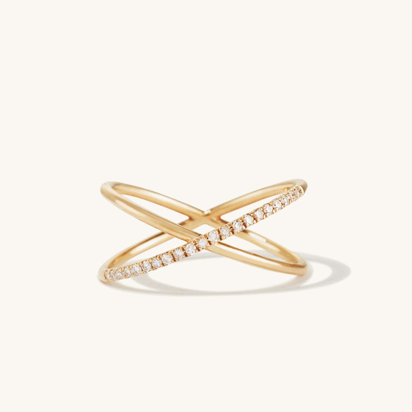Pavé Diamond X Ring For Her