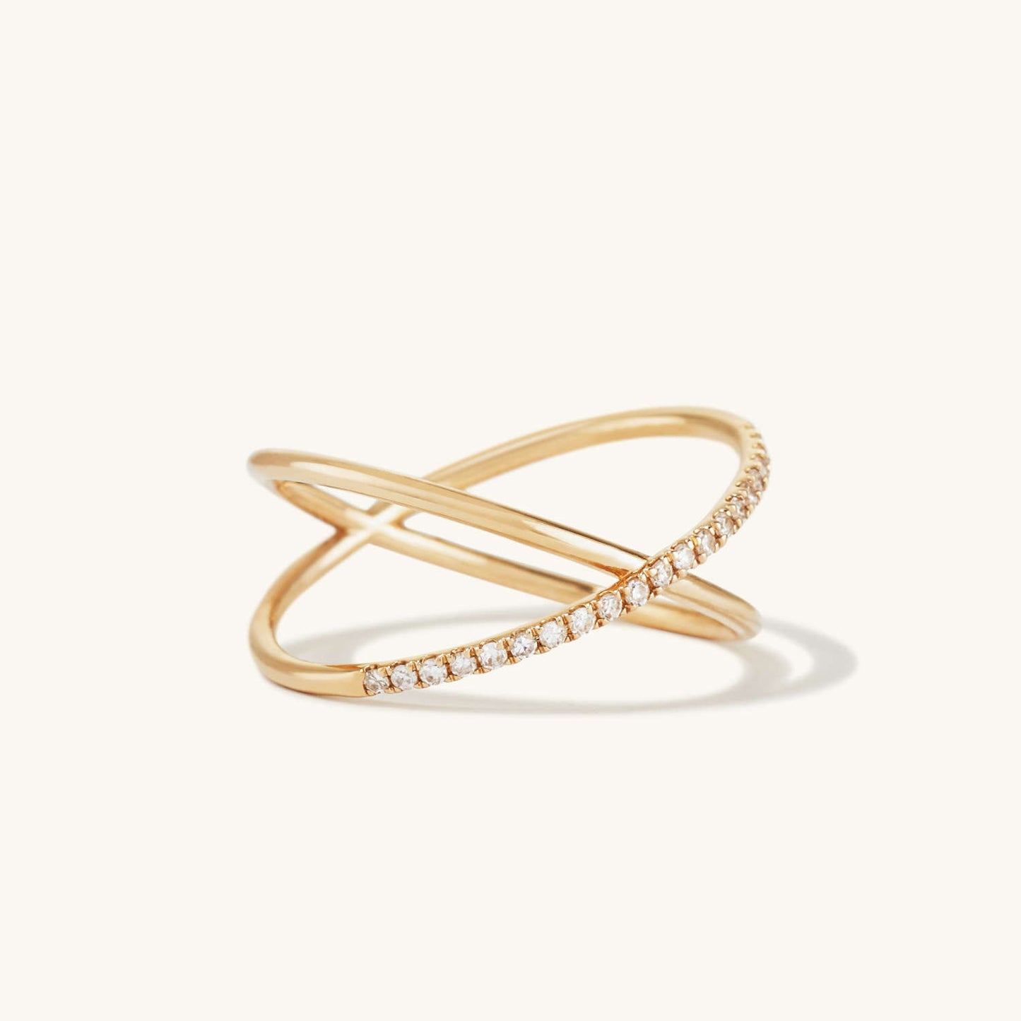 Pavé Diamond X Ring For Her